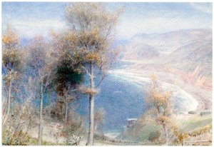 「ウッディ ベイ、デヴォン」、1905 年。 作： Albert Goodwin