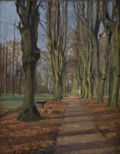 Søndermarken のアベニュー。 フレデリクスバーグ 作： Albert Gottschalk