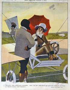 航空機（カラーリトグラフ） 作： Albert Guillaume