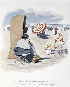 Etoile de mer "のビーチシーン。A. ギョーム。エディション・シモニス・エンピス、パリ 作： Albert Guillaume