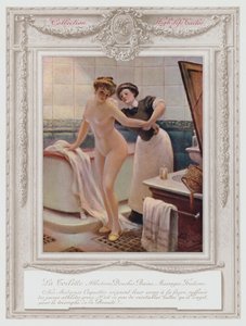 ベルエポックパリ、ファッショナブルな女性が入浴 作： Albert Guillaume