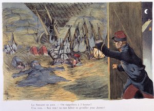 Dan la straille - Albert Guillaume (1873-1942) の "Album militaire "より 1900年頃 作： Albert Guillaume