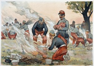 アルベール・ギヨーム（1873-1942）の「軍事アルバム」に収録されている「ラ・ポポテ」（1900年頃）。