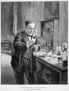 エデルフェルトが描いたルイ・パスツールの研究室の様子 作： Albert Gustaf Aristides (after) Edelfelt
