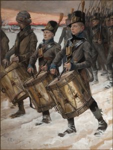 マーリオブポリ連隊の火星、1892年 作： Albert Gustaf Aristides Edelfelt