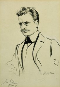 作曲家ジャン・シベリウスの肖像、半身長、 作： Albert Gustaf Aristides Edelfelt