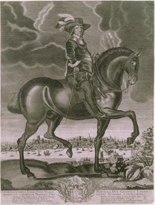 オリバー・クロムウェルの乗馬の肖像（1599-1658）c.1655 作： Albert Haelwegh