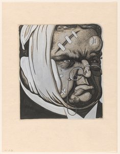 アブラハム・カイパーの似顔絵、ブリュッセルへの旅行とヴァン・ヘッケレンの事件の後 作： Albert Hahn (I)
