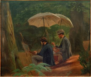 作業中の2人のアーティスト 作： Albert Hendschel