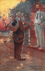 オーストラリアのタイプサンダウナー（カラーリトグラフ） 作： Albert Henry Fullwood