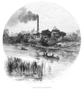 製紙工場、リバプール、ニューサウスウェールズ州、オーストラリア、1886。 作： Albert Henry Fullwood