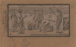 羽子板と羽根の習作 作： Albert Joseph Moore