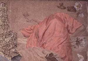 ドレープ姿の人物と花の習作 作： Albert Joseph Moore