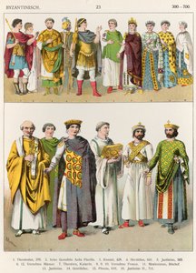 ビザンチン様式の服装、300〜700年、「Trachten der Voelker」、1864年（カラーリソ）