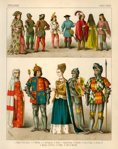 イギリスの衣装1450-1500 作： Albert Kretschmer