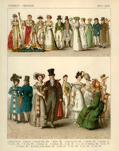 フランスとドイツの衣装1804-1830 作： Albert Kretschmer