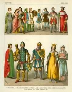 ドイツの衣装1300-1350 作： Albert Kretschmer