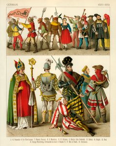ドイツの衣装1550-1600 作： Albert Kretschmer