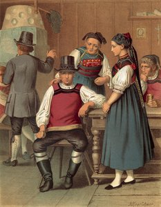 ドイツの衣装、バーデン、リケスバッハ 作： Albert Kretschmer