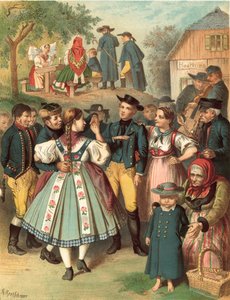 ドイツの衣装、ボーメン地区ピルゼン 作： Albert Kretschmer