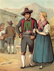 ドイツの衣装、チロル、メラーノ 作： Albert Kretschmer