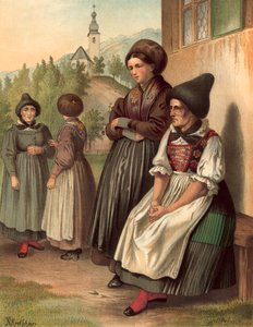 ドイツの衣装、チロル、オーバーインタール 作： Albert Kretschmer