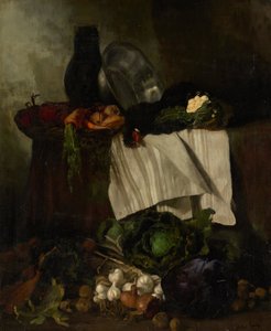 野菜のある静物 作： Albert Lang