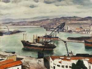 アルジェ、ラガー港、1942～5年頃（キャンバスに油彩）