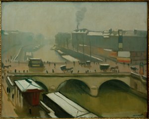 パリの聖ミシェル橋の眺め 作： Albert Marquet
