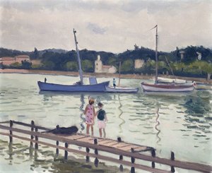 Lapset ja purjeveneet; Lapset Porquerollesissa 作： Albert Marquet