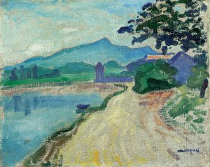 朝のサン・ジャン・ド・リュズ周辺（キャンバスに油彩） 作： Albert Marquet