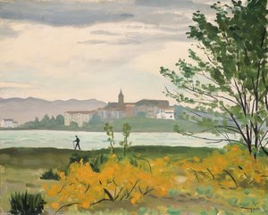 オンダリビア、アンダイエ、ル プロムヌールの眺め 作： Albert Marquet