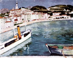 マントンの港、1905 作： Albert Marquet