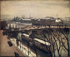 セーヌ川のドック 作： Albert Marquet