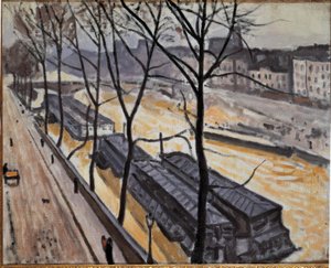 冬のパリ（Quai de Bourbon） 作： Albert Marquet