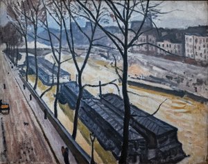 冬のパリ。 ケ・ブルボン 作： Albert Marquet