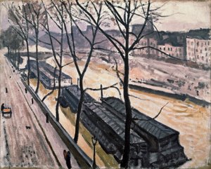 冬のパリ。ケブルボン、1907年。 作： Albert Marquet