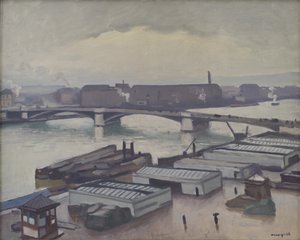 ルーアンのパリ通り。 雨天 作： Albert Marquet