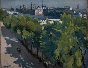 ルーヴル河岸、ポンヌフを望む 作： Albert Marquet