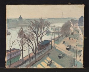 ケ・デュ・ルーヴル、淡い陽光 作： Albert Marquet