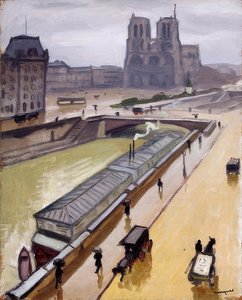 Regentag。パリのノートルダム。 1910 作： Albert Marquet