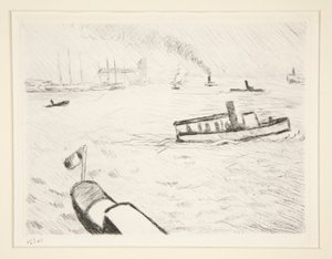 ハンブルクのタグボート 作： Albert Marquet