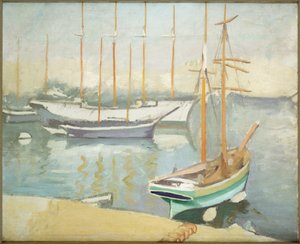 マルセイユの帆船 (キャンバスに油彩) 作： Albert Marquet
