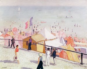 夏、サーブル ドロンヌのビーチ 作： Albert Marquet