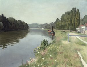 マント近くのメリクールのセーヌ川のほとり 作： Albert Marquet