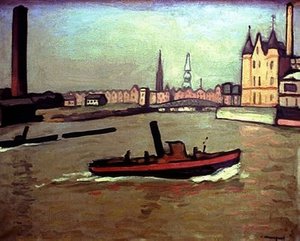 ハンブルク港– 1908 – 68×81 cm –キャンバスに油彩 作： Albert Marquet