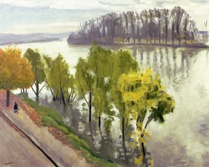 秋のラ・フレッテのセーヌ川、1939〜40年頃（キャンバスに油彩） 作： Albert Marquet