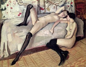 2人のガールフレンドが裸で。 作： Albert Marquet
