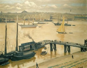 ボルドーの港。キャンバスに油彩 作： Albert Marquet
