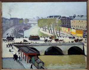 パリのポン・サン・ミッシェルの眺め 作： Albert Marquet